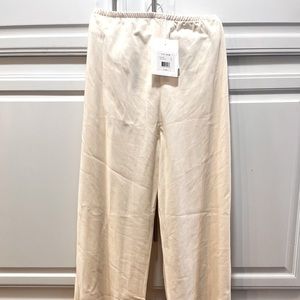 THE ROW Ivory Gala Pant. Linen